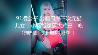 91凌公子 公厕口爆二次元猫儿女，小骚货跪舔大鸡巴，吃得吧唧吧唧 爆射黑丝！