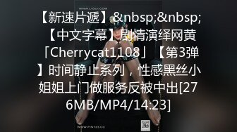 【新速片遞】&nbsp;&nbsp; 【中文字幕】剧情演绎网黄「Cherrycat1108」【第3弹】时间静止系列，性感黑丝小姐姐上门做服务反被中出[276MB/MP4/14:23]