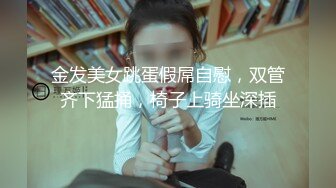 金发美女跳蛋假屌自慰，双管齐下猛捅，椅子上骑坐深插