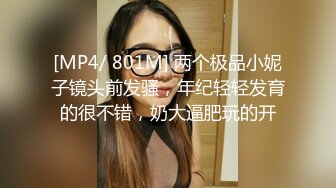 [MP4/ 801M] 两个极品小妮子镜头前发骚，年纪轻轻发育的很不错，奶大逼肥玩的开