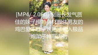 [MP4/ 2.06G] 制服长发气质佳的妹子模特身材握住男友的鸡巴爱不释手妖艳活后入极品炮架子特写内射