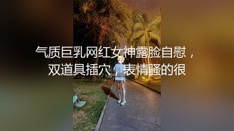 气质巨乳网红女神露脸自慰，双道具插穴，表情骚的很