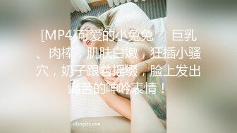 [MP4]可爱的小兔兔❤️巨乳、肉棒，肌肤白嫩，狂插小骚穴，奶子跟着摇缀，脸上发出痛苦的呻吟表情！