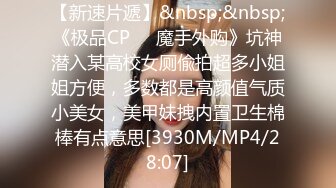 【新速片遞】&nbsp;&nbsp;《极品CP☀️魔手外购》坑神潜入某高校女厕偸拍超多小姐姐方便，多数都是高颜值气质小美女，美甲妹拽内置卫生棉棒有点意思[3930M/MP4/28:07]